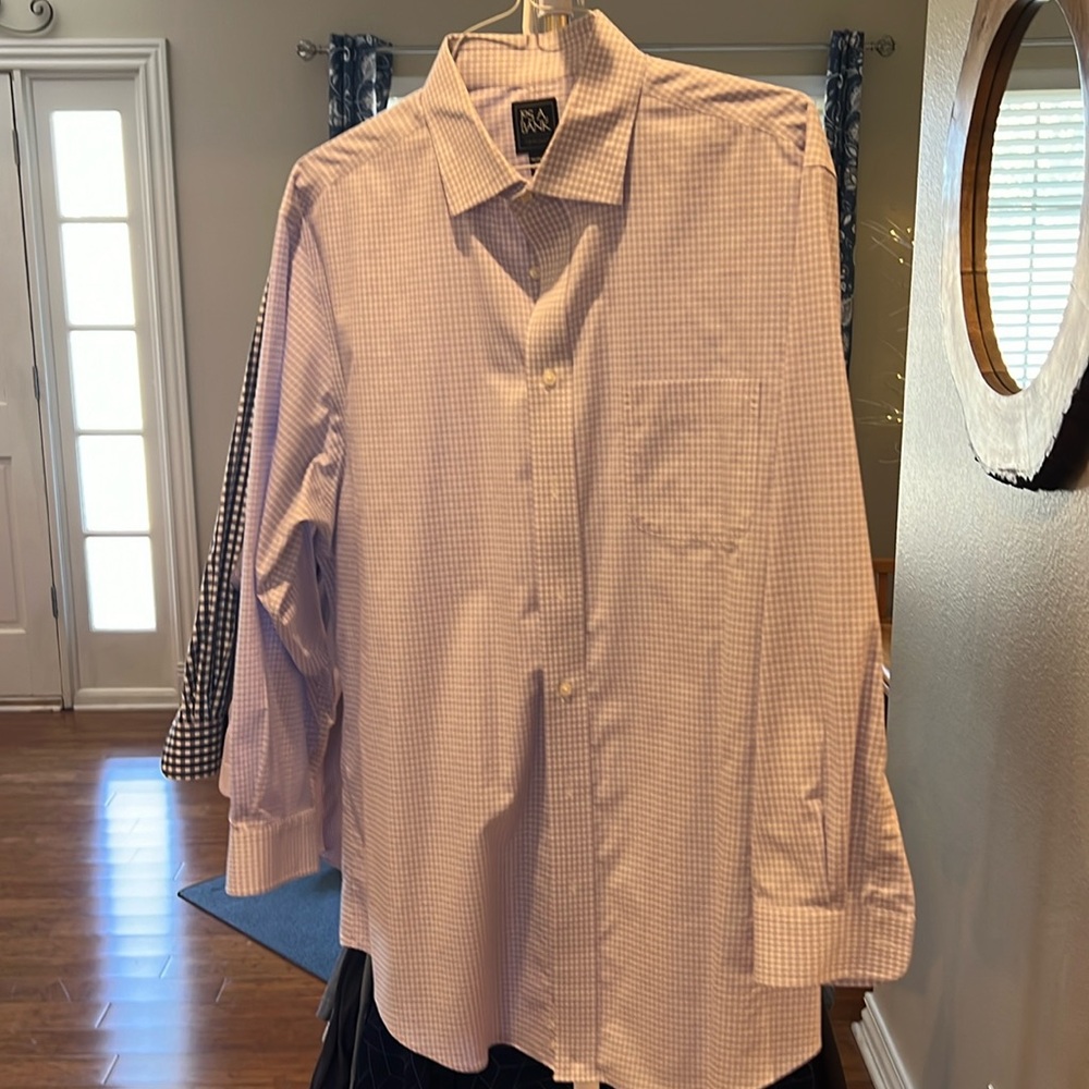 Men’s Joseph Bank Traveler no iron dress shirt 17.5x34